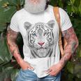 Siberian White Bengal Tiger T-Shirt Gifts for Old Men