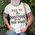 Skeleton Halloween Skateboard Bad To The Bone Toddler Boy T-Shirt Gifts for Old Men