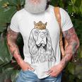Sussex Spaniel Dog Wearing Crown T-Shirt Gifts for Old Men