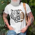 Tigers Swash School Spirit Orange Black Football Sports Fan T-Shirt Gifts for Old Men