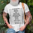 Track Your Long Hair Length Check Hair Backprint T-Shirt Gifts for Old Men