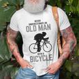 Never Underestimate An Old Man With A Bicycle Hobby T-Shirt Gifts for Old Men