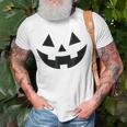 Vintage Pumpkin Face Jackolantern Jack O Lantern Halloween T-Shirt Gifts for Old Men