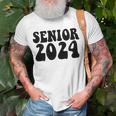 Vintage Senior 2024 Class Of 2024 Highschool Graduation Gift Unisex T-Shirt Gifts for Old Men