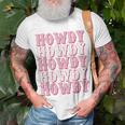 Vintage White Howdy Rodeo Western Country Southern Cowgirl Unisex T-Shirt Gifts for Old Men
