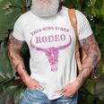 Western Country This Girl Likes Rodeo Vintage Howdy Cowgirl Unisex T-Shirt Gifts for Old Men