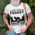 Wind Cave National Park Endangered Black Footed Ferret T-Shirt Gifts for Old Men