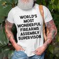 World's Most Wonderful Firearms Assembly Supervisor T-Shirt Gifts for Old Men