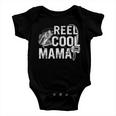 Distressed Reel Cool Mama Fishing Mothers Day Gift For Women Baby Onesie