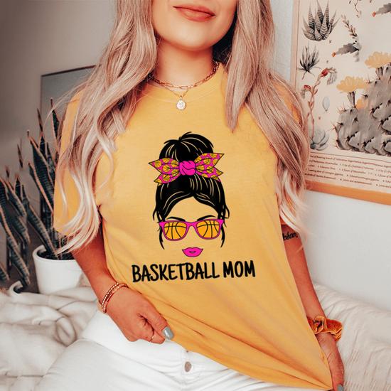 Basketball Mom Shirt Mom Life Basketball Mothers Day Messy Bun
