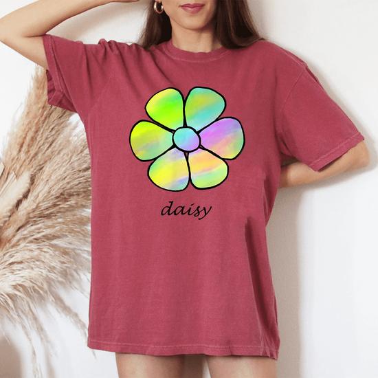 Simple Daisy Flower Drawing Pinkish Color Botanic Gardening
