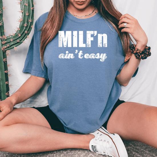 Womens Mother's Day Gifts For Her Funny Milfin' Ain't Easy Tank Top Womens Mother's Day Gifts For Her Funny Milfin' Ain't Easy Tank Top