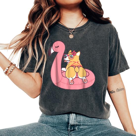 Corgi Butt Dog Bikini Pink Flamingo Float Funny Gift T Shirt Corgi Butt Dog Bikini Pink Flamingo Float Funny Gift T Shirt
