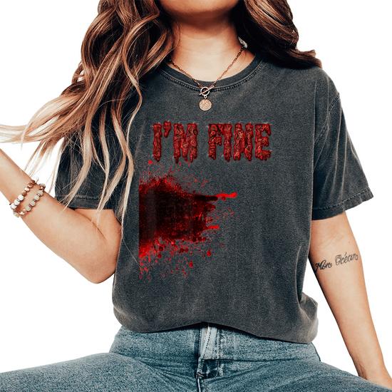 Blood Stains Are Red Horror Horror Women's Oversized Comfort T