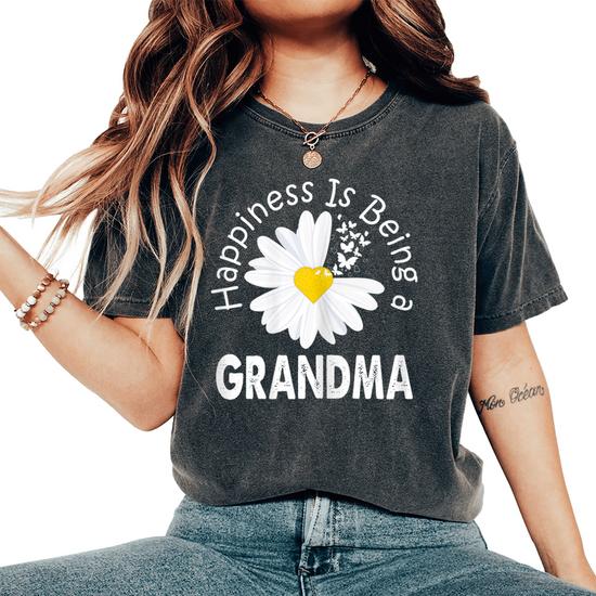 Womens Grandma T Shirt Gift: Happiness Is Being A Grandma Womens Grandma T Shirt Gift: Happiness Is Being A Grandma