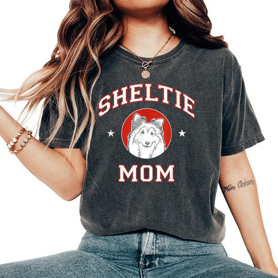 Womens Sheltie Dog Mom - Mother Of Shelties T-Shirt Womens Sheltie Dog Mom - Mother Of Shelties T-Shirt