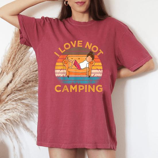 Indoorsy Girls I Love Not Camping Vintage Homebody Mom Girl