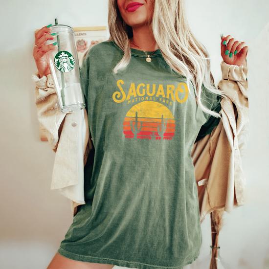 Vintage Saguaro National Park T-Shirt - Retro Cactus & Sun Vintage Saguaro National Park T-Shirt - Retro Cactus & Sun