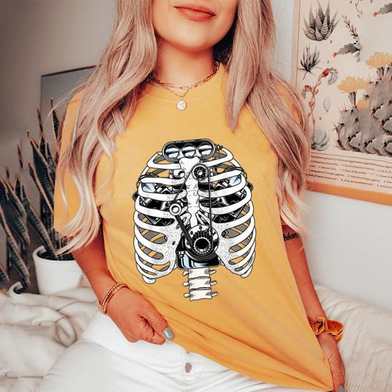Caged In Mustard Tee Caged In Mustard Tee