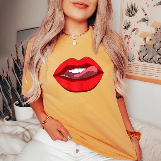 Sexy Tongue Licking Lips Red Lip Lipstick Women's Oversized Sexy Tongue Licking Lips Red Lip Lipstick Women's Oversized