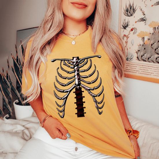 Caged In Mustard Tee Caged In Mustard Tee