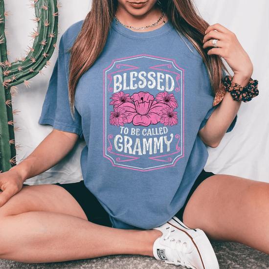 Blessed To Be Called Grammy Cute Floral Christmas Gifts T-Shirt Blessed To Be Called Grammy Cute Floral Christmas Gifts T-Shirt