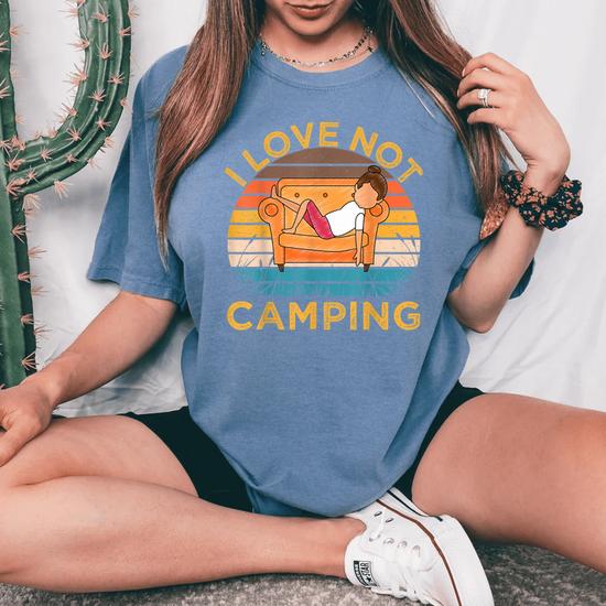 Indoorsy Girls I Love Not Camping Vintage Homebody Mom Girl