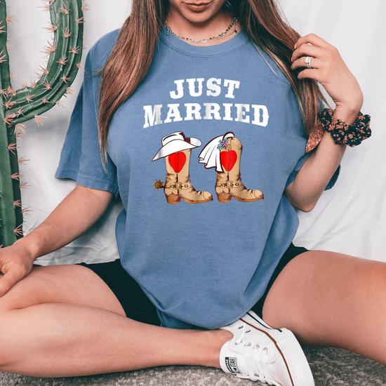 Just married boots best sale