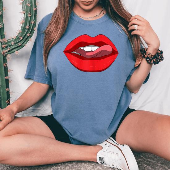Sexy Tongue Licking Lips Red Lip Lipstick Women's Oversized Sexy Tongue Licking Lips Red Lip Lipstick Women's Oversized
