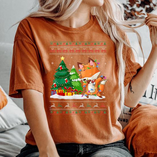 Fox christmas sweater best sale