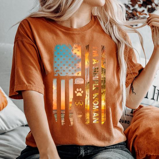 womens flag shirt