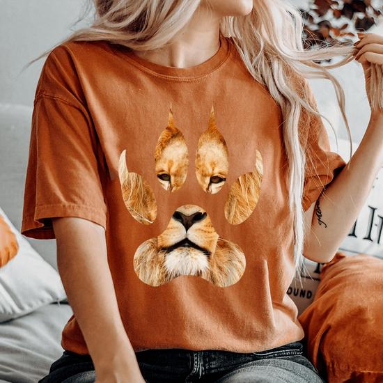 Leopard Tiger Cheetah T Gift Womens Back Print T-shirt