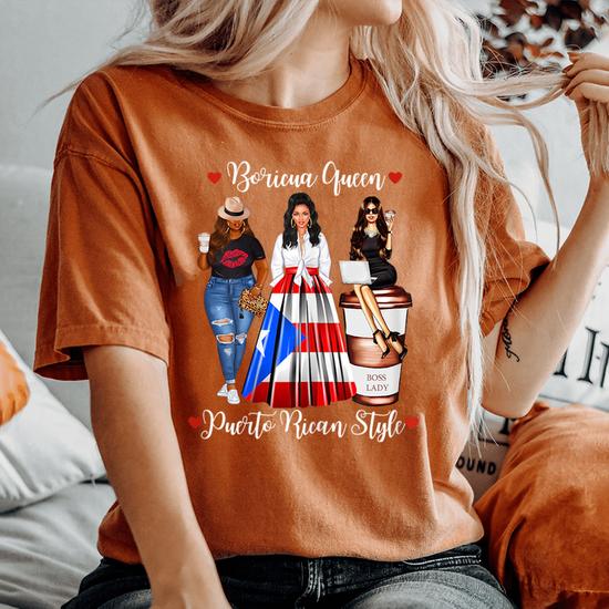 Puerto Rican Style Boricua Queen Mom Puerto Rico Women's