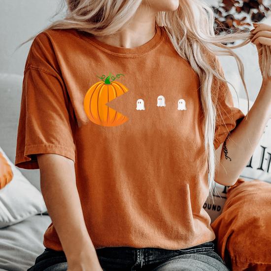 oversized pumpkin shirt