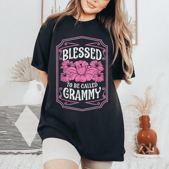 Womens Blessed To Be Called Grammy Colorful Gifts-Grandma Tee Womens Blessed To Be Called Grammy Colorful Gifts-Grandma Tee
