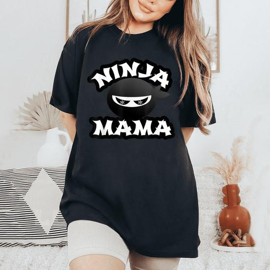 Funny Ninja Mama Multitasking WAHM Baby Birthday New Mom
