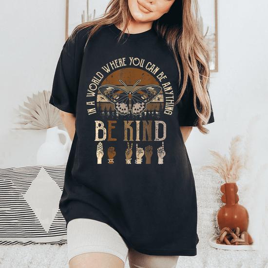 Be Kind Asl Sign Language T-Shirt Vintage Style Be Kind Asl Sign Language T-Shirt Vintage Style
