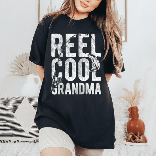 Reel Cool Grandma Fishing Gifts Women Fishing Lovers Retro Unisex