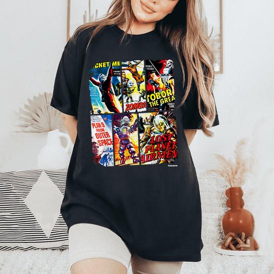 Vintage Style Sci Fi Movie Poster Collage T-Shirt Vintage Style Sci Fi Movie Poster Collage T-Shirt