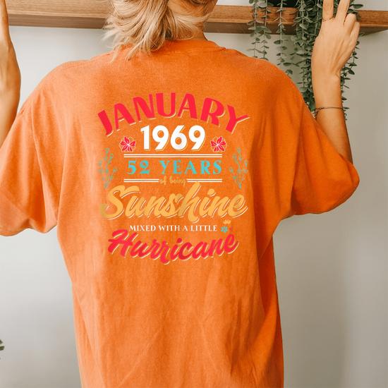 January 1969 Birthday Gift 50 Year Old 50th Birthday Shirt