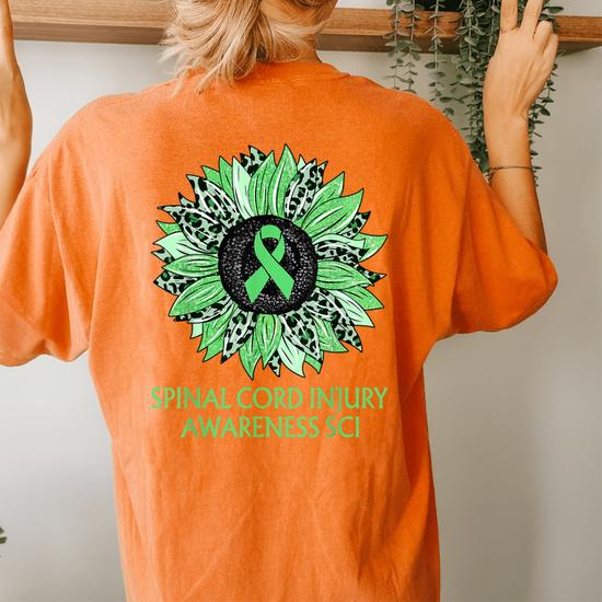 Leopard Sunflower Spinal Cord Injury Awareness Sci Green