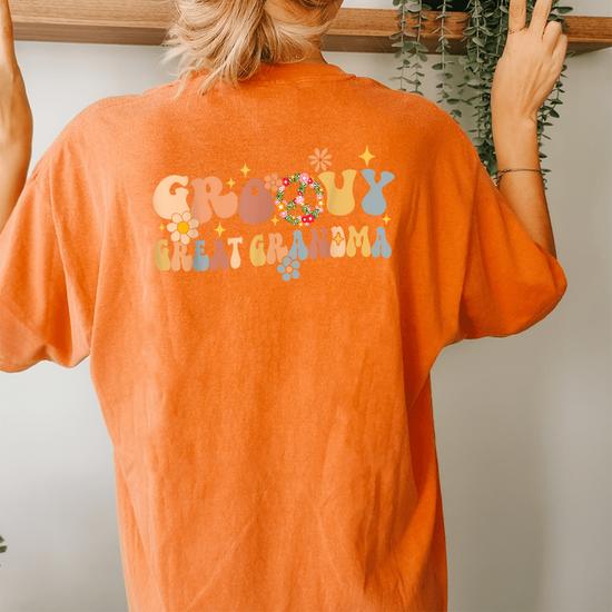 Retro Groovy Great Grandma Peace Love 60S 70S Hippie Baby Women's