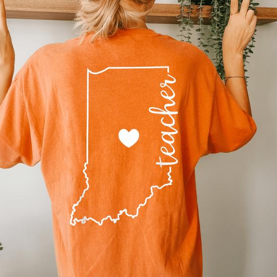 Teacher Red For Ed Indiana Public Education T-Shirt