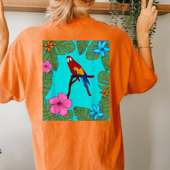 parrot colour t shirt