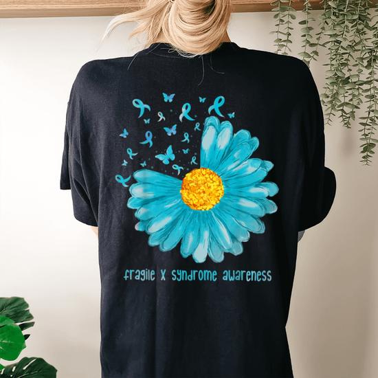 Fragile X Syndrome Awareness Tee Shirt - Butterfly T-Shirt Fragile X Syndrome Awareness Tee Shirt - Butterfly T-Shirt
