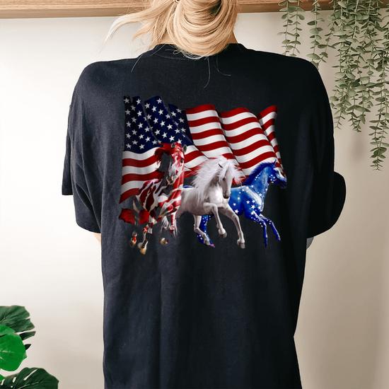 Comfy Plus Size USA Flag Shirt – Oversized 4th Of July Tee For Women In Red, 4XL Patriotic Top - View #7