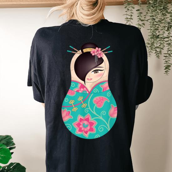 Matryoshka Yoko Floral Kimono Geisha Japan Women's Oversized