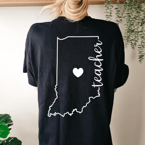Teacher Red For Ed Indiana Public Education T-Shirt