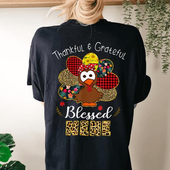 Thankful Grateful Blessed Nana Leopard Turkey Thanksgiving T-Shirt Thankful Grateful Blessed Nana Leopard Turkey Thanksgiving T-Shirt