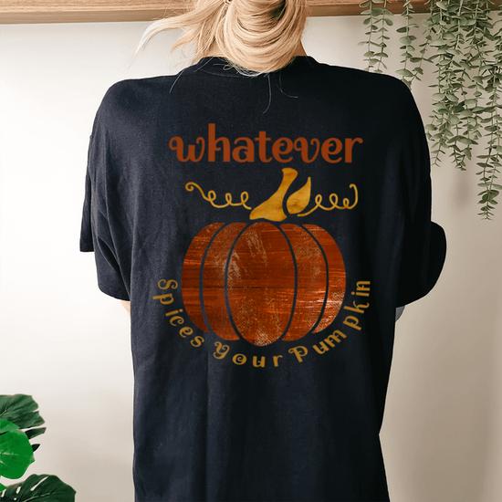Funny Pumpkin Coffee Shirt For Women - Halloween Graphic Tee, Pumpkin Spice Lover Top, Gray, Large
